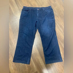 Duluth Trading Alaskan Hardgear Cordura Men’s 46x30 Dark Wash Blue Utility Jeans